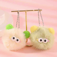 Porte-clés créatures ludiques, doux, moelleux et écologiques, pendentifs de sac en peluche vibrants pour cadeaux de filles et faveurs de fête