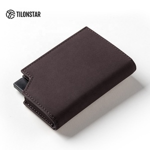 TILONSTAR TVC503 Hot Selling Large Capacity Business Credit Slim Leather Aluminum Card Holder <b>Case</b> for Travel or Working Life - Product Image 3