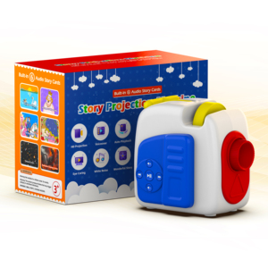 Proiettore <span class=keywords><strong>di</strong></span> Storie Fiabesche LED Moderno per Feste <span class=keywords><strong>di</strong></span> Compleanno dei Bambini, Proiettore Educativo Prescolare, Torcia Regalo - Product Image 4