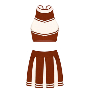 Ensemble d'uniformes de cheerleading personnalisés, jupe et haut pour équipe de cheerleading, vêtements de sport par sublimation, vente en gros, fabricant OEM ODM - Product Image 5