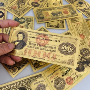Billete Conmemorativo de $1,000 con Hoja de Oro de 1878, para Colección y Conmemoración - Product Image 2