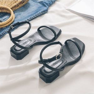 Nueva Línea 2025 con Tacón Bajo, Punta Cuadrada, Sandalias Romanas Abiertas, Sandalias de Playa de Verano para Mujer - Product Image 5