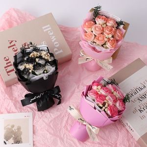 Bouquet de roses pour la Saint-Valentin 2025, 9 roses, fleurs éternelles, à envoyer aux filles, aux amies, à la mère, cadeau de la Saint-Valentin, mini fleurs séchées - Product Image 2
