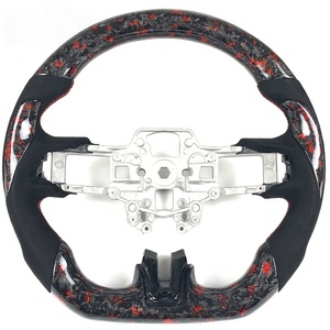 Volante de Fibra de Carbono Real a <span class=keywords><strong>Precio</strong></span> de Fábrica para <span class=keywords><strong>Ford</strong></span> <span class=keywords><strong>Mustang</strong></span> 2015 2017 2018 2020, Estilo Deportivo con Base Plana - Product Image 3