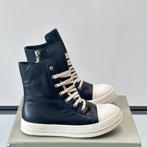Nouvelles baskets montantes unisexes en cuir confortables et décontractées avec amorti, style lacets, collection 2026 - Product Image 1