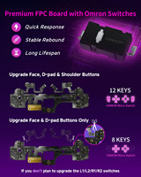 Compatible avec la manette PS5 BDM-030/040/050/060, kit de 12 micro-interrupteurs Omron - Réponse rapide pour améliorer l'expérience de jeu