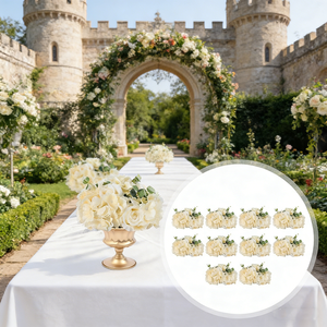 Sfera Floreale per Matrimonio, Decorazione Moderna Bianca, Grande Centrotavola Artificiale in Plastica Bianca, Spedizione Gratuita - Product Image 5