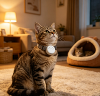 Traceur GPS Mini Air Tag Rond SOS pour Enfants, Idéal pour Anti-perte, Traceur de Localisation I-tag pour Animaux de Compagnie, Anti-perte GPSONE APP