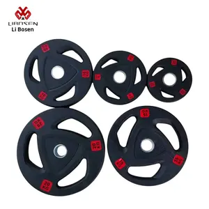 <span class=keywords><strong>Disco</strong></span> de Pesas <span class=keywords><strong>con</strong></span> Agarre de Tres Orificios de Hierro Fundido para Gimnasio, Ejercicio de <span class=keywords><strong>Sentadillas</strong></span>, Levantamiento de Pesas, <span class=keywords><strong>Disco</strong></span> de Barra Recubierto de Goma - Product Image 1