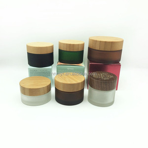 Embalage cosmetique En 대나무 생태학 5g 15g 30g 50g 100g 150g 200g 냄비 En Verre Bouteille En Verre Depoli Avec Couvercle - Product Image 3