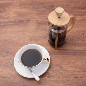 Cafetière à piston en verre de 600 ml avec poignée en bois et couvercle en acier inoxydable pour la maison et le café - Product Image 5