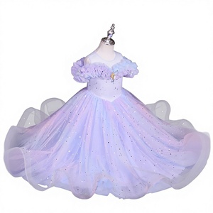 Vestido de <span class=keywords><strong>Princesa</strong></span> para Niñas, <span class=keywords><strong>Disfraz</strong></span> de Fiesta de Cumpleaños, Vestido de Gala, Ropa Infantil al por Mayor, Vestido Largo de Navidad con Flores para Boda - Product Image 3