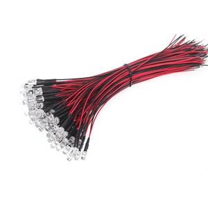Jstronic DC 3v 5v <span class=keywords><strong>12v</strong></span> 24v 3mm 5mm Lampes LED pré-câblées avec câble de 20 cm Diodes LED pré-câblées pour indicateur - Product Image 2