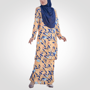 ชุดบาจูกูรุงปาหังลายดอกไม้พิมพ์ลายตรงแบบเรียบง่าย ดีไซน์ใหม่ คุณภาพพรีเมียม สีสันทันสมัย สไตล์มาเลเซีย สำหรับผู้หญิงในช่วงเทศกาลอีด - Product Image 3