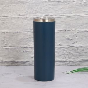 Gobelet droit à double paroi en acier inoxydable 304 de 20 oz avec logo personnalisé, pour le bureau et la maison, avec couvercle - Product Image 2