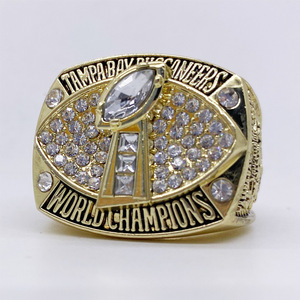 Anillo de <span class=keywords><strong>Campeonato</strong></span> de los Tampa Bay Buccaneers, Aleación de Oro, Campeones <span class=keywords><strong>del</strong></span> <span class=keywords><strong>Mundo</strong></span> de la NFL, Joyería de Recuerdo de Fútbol Americano, Unisex - Product Image 1