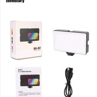 Anneau lumineux LED portable rechargeable pour photographie en extérieur, luminosité réglable, éclairage RGB pour diffusion en direct, trois couleurs