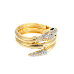 Brazalete de compromiso unisex de aleación chapado en oro de 18 quilates con corte de diamante de borde ancho, estilo vintage y a la moda - Product Image 5