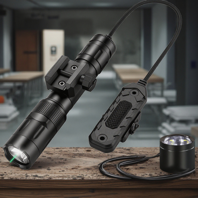 USB Rechargeable Aluminum Alloy Torch Strong Green Laser Light Combo Flashlight with Tactical Lights MCC Scopes & Accessories