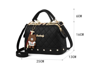 กระเป๋าถือผู้หญิงลายสก๊อตกระเป๋าถือเพชรสะพายไหล่กระเป๋าถือแบบพกพาสไตล์เกาหลี - Product Image 4