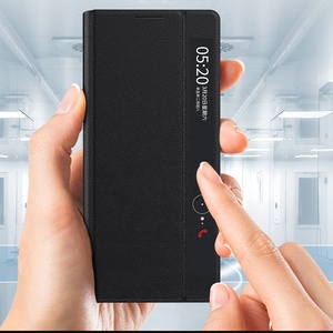 Étui de Téléphone Pliant avec Support pour <span class=keywords><strong>Huawei</strong></span> <span class=keywords><strong>Mate</strong></span> X2, Housse en Cuir Fine et Légère avec Fenêtre Intelligente - Product Image 6