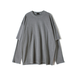 T Shirt da uomo in cotone 100% <span class=keywords><strong>Vintage</strong></span> con logo personalizzato tinta unita all'ingrosso - Product Image 2