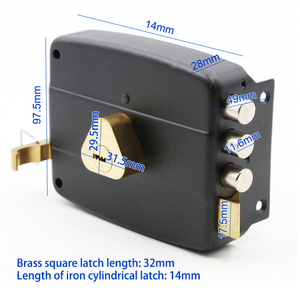 Chống trộm Brass khóa xi lanh rim khóa cửa Ba thanh 540 chốt Ba biến vật liệu sắt <span class=keywords><strong>Key</strong></span> mở khóa cách cho Trung Đông - Product Image 6