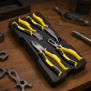 Stanley <b>Plier</b> <b>Set</b> 5 Piece With Yellow And Black Handles For Precision Work - Product Image 3