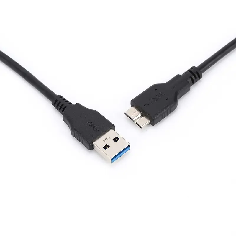 Custom Black USB 3.0 A male to micro B male Cord For Portable Hard Disk USB3.0 Micro B Cable