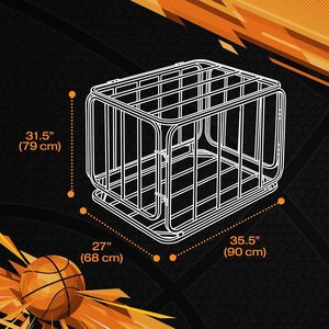 공장 도매 금속 스포츠 장비 농구 보관 주최자 홀더 볼 저장 빈 바퀴 공 카트 - Product Image 2