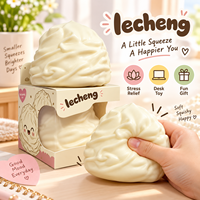 Balle anti-stress en silicone souple personnalisable avec logo, mignonne, en forme de crème fouettée, malléable, non rebondissante, jouet sensoriel, jouets promotionnels