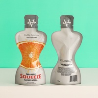 Sac de recharge liquide découpé à presser avec impression personnalisée 50ml de papier d'aluminium pochettes debout pour vodka