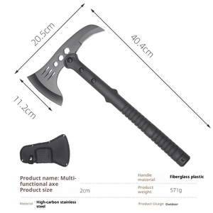 Hacha táctica para acampar, supervivencia al aire libre, hacha de ingeniero, <span class=keywords><strong>escape</strong></span> forestal, herramientas de autodefensa, plástico multifuncional, acero inoxidable - Product Image 2