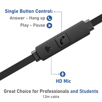 Écouteurs filaires HiFi REMAX RM-03, prise jack 3,5 mm, type C, écouteurs ergonomiques intra-auriculaires avec micro pour téléphone/ordinateur portable/PC