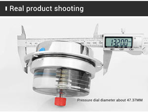 뜨거운 판매 실리콘 오일 글리세린 충전 압력계 M20 * 1.5 축 방향 플랜지 가장자리 전기 접촉 압력 게이지 - Product Image 4