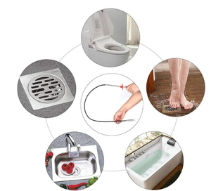 Outil de préhension flexible avec 4 griffes et <span class=keywords><strong>tuyau</strong></span> pliable pour le débouchage des drains, des toilettes, des éviers de cuisine à domicile - Product Image 4