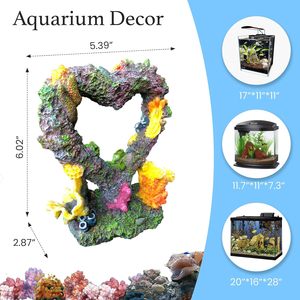 Plantes aquatiques en plastique écologique Ornements de corail Aquarium Paysage Coquillage Étoile de mer Luminescence Mer Décoration d'aquarium - Product Image 6
