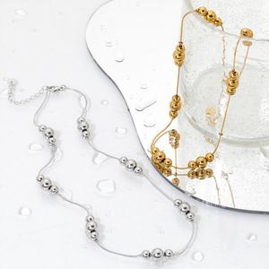 Tendencias 2025, Collar Moderno y Exclusivo de Acero Inoxidable 316L, Resistente al Agua y al Deslustre, con Baño de Oro Real de 18K, para Mujer - Product Image 2