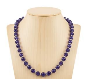 Cuentas de Piedra Aguamarina Natural en Forma de Bola, Hechas a Mano, de 22 Pulgadas, Chapadas en Rodio Imitación Plata Tibetana, para Mujer - Product Image 4