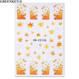 Autunno foglia d'acero a tema 3D Designer decalcomanie <span class=keywords><strong>per</strong></span> salone professionale non utilizzare <span class=keywords><strong>adesivi</strong></span> <span class=keywords><strong>per</strong></span> Nail Art - Product Image 6