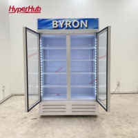 Vitrine Réfrigérée Commerciale Personnalisée à Température Unique avec Ventilateur, Présentoir Publicitaire pour Boissons, Porte en Verre Transparent, Affichage Numérique