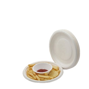 Plato Redondo de Bagazo de 7 Pulgadas, Opción Sostenible para Cada Comida, Platos Desechables Ligeros, Precio de Fábrica al por Mayor - Product Image 4