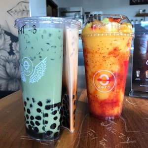 Tùy chỉnh rõ ràng 700ml 16oz 2 ngăn nhựa PP đôi lạnh bong bóng trà sữa tách ly BOBA chia sẻ ly cà phê với nắp - Product Image 1