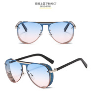 Lunettes de soleil surdimensionnées en métal de haute qualité, personnalisées, pour femmes, unisexes, avec verres dégradés, lunettes de soleil de luxe pour femmes