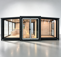 Maison conteneur extensible DW185 avec grande fenêtre, design moderne, caractéristique respirante, garantie 1 an pour résidence en zone isolée