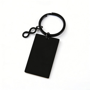 Porte-clés vierge en acier inoxydable avec logo personnalisé, impression de code QR, gravure laser, pour carte anti-perte - Product Image 5