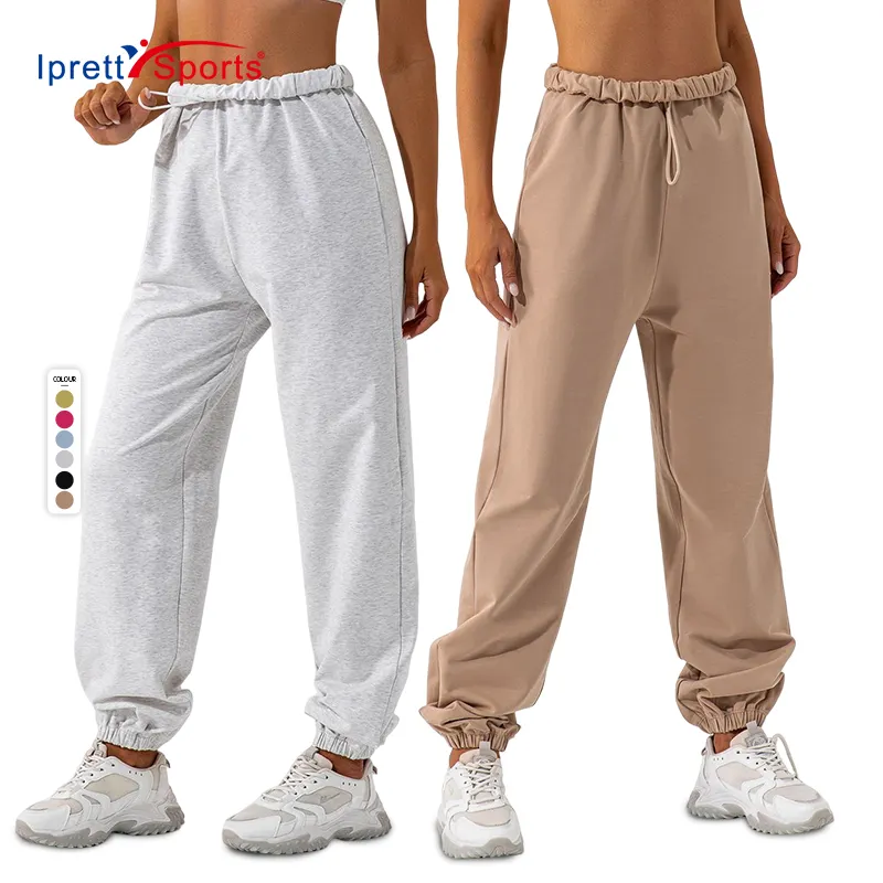 Pantalones holgados de algodón de alta calidad para mujer, ropa de calle deportiva, informal, activa, para baile