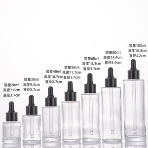 Botella de vidrio redonda esmerilada personalizada de 15ml 30ml 40ml 50ml 60ml 100ml con gotero, vacía, para aceite esencial, suero y cuidado de la piel. - Product Image 5