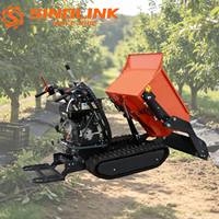 Dumper sur chenilles hydraulique à chargement frontal TDH500BL, capacité de 500 kg, pour les petits travaux de construction et de remise à neuf de chantiers