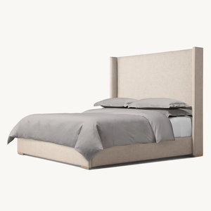 RH Transitional Lawson convertibile ripiegabile in tessuto imbottito <span class=keywords><strong>letto</strong></span> <span class=keywords><strong>testata</strong></span> alta King doppio formato <span class=keywords><strong>legno</strong></span> di Mango - Product Image 5